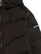 Giubbino trapuntato per bambina Monnalisa nero con cappuccio 17F103 6022 0050 MONNALISA KIDS 