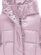 Piumino trapuntato per bambina Monnalisa rosa con cappuccio 17F105 6021 0094 MONNALISA KIDS 