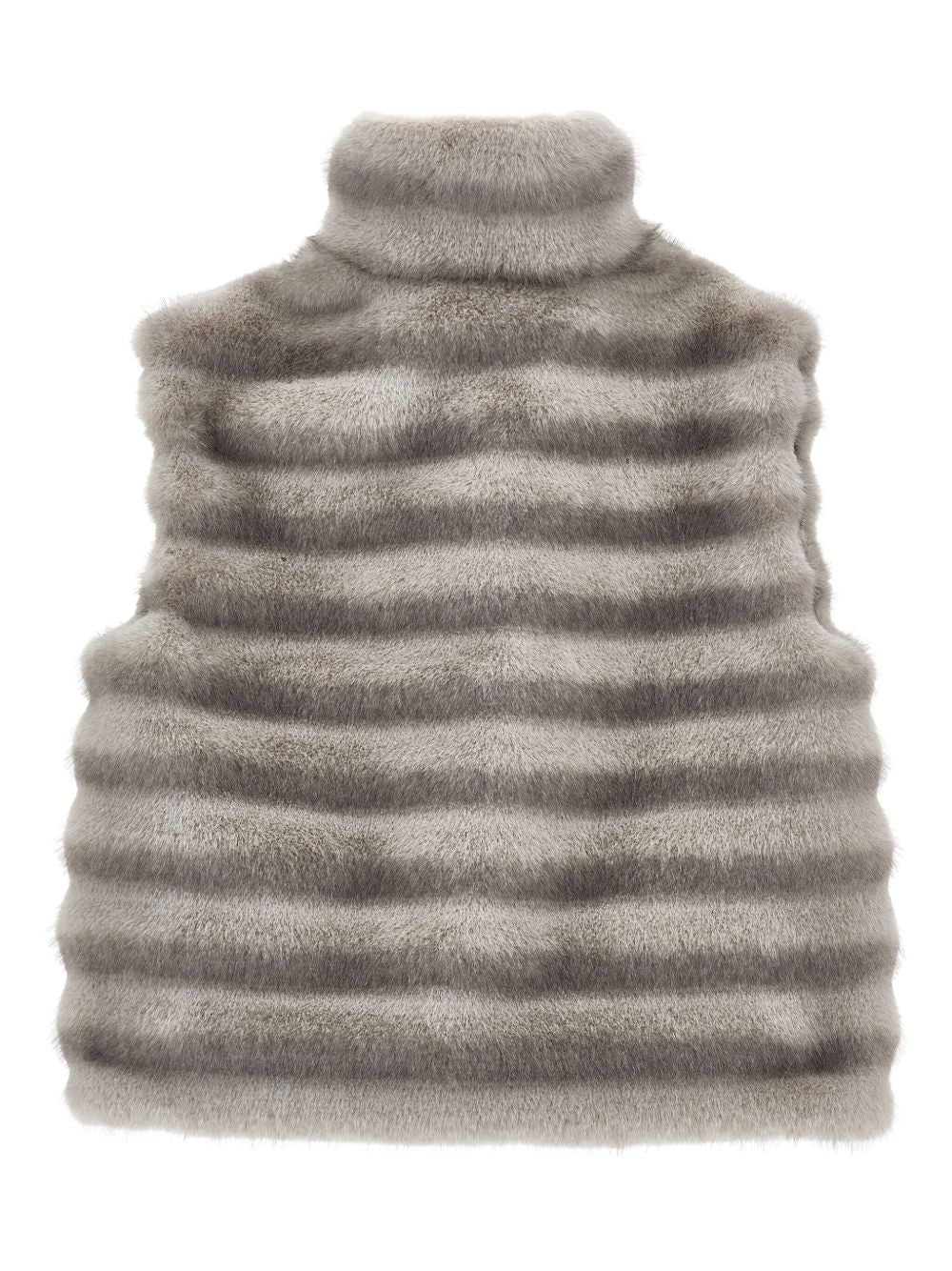 Gilet in eco-pelliccia per bambina Monnalisa grigio effetto volpe 17F108 6032 0032 MONNALISA KIDS 