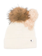 Berretto per bambina Monnalisa écru con grande pompon 19F005 6063 0001 MONNALISA KIDS 