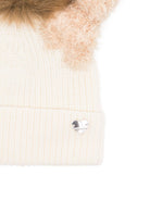 Berretto per bambina Monnalisa écru con grande pompon 19F005 6063 0001 MONNALISA KIDS 