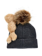 Berretto per bambina Monnalisa grigio con applicazione Teddy Bear 19F005 6063 0031 MONNALISA KIDS 
