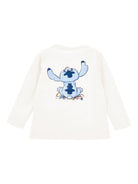 T-shirt per bambina Disney x Monnalisa bianco con stampa grafica Stitch 19F610 6013 0001 MONNALISA KIDS 
