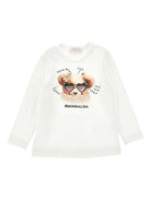 T-shirt per bambina Monnalisa bianca con stampa Bear 19F612 6003 0001 MONNALISA KIDS 