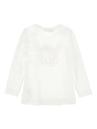 T-shirt per bambina Disney x Monnalisa bianco con stampa grafica Stitch 19F618 6013 0001 MONNALISA KIDS 