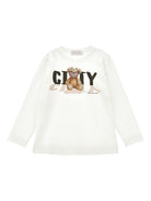 T-shirt per bambina Monnalisa bianca con illustrazione Teddy Bear 19F624 6003 0001 MONNALISA KIDS 