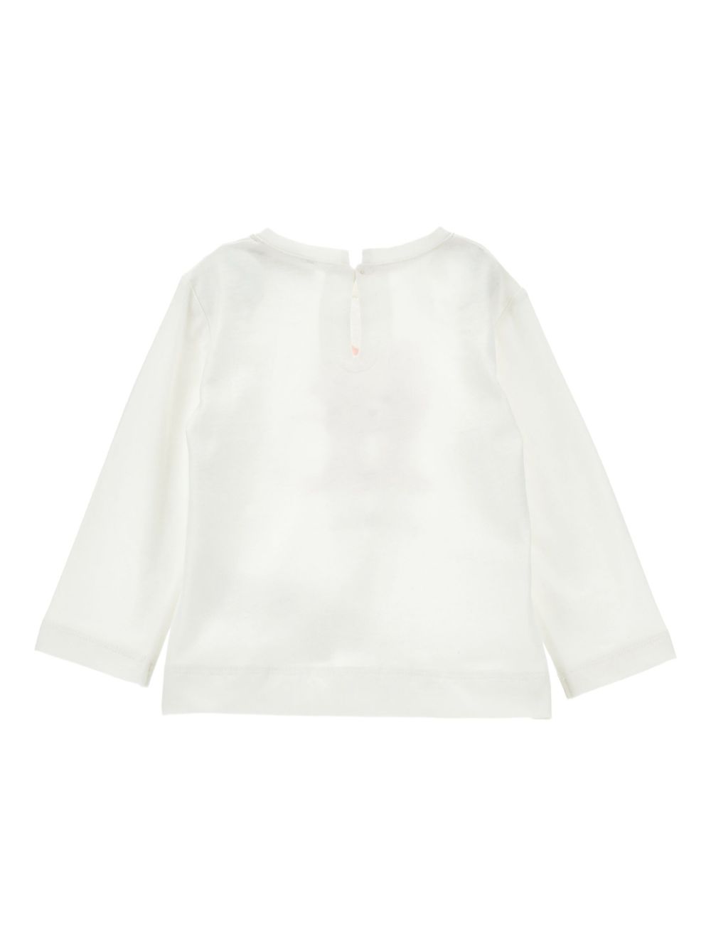 T-shirt per bambina Monnalisa bianca con stampa sul davanti 19F631NP 6005 0001 MONNALISA KIDS 