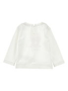 T-shirt per bambina Monnalisa bianca con stampa sul davanti 19F631NP 6005 0001 MONNALISA KIDS 