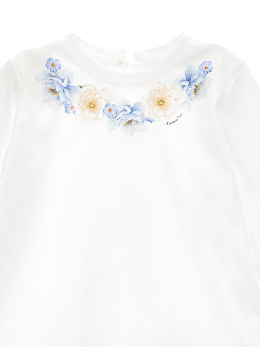 Blusa per neonata Monnalisa bianca con stampa a fiori 31F623 6203 0158 MONNALISA KIDS 