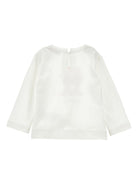 T-shirt per neonata Monnalisa bianco in cotone con stampa sul davanti 39F602 6005 0001 MONNALISA KIDS 