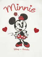 T-shirt per neonata Monnalisa bianca con stampa Minnie Mouse sul davanti 39F616 6005 0001 MONNALISA KIDS 