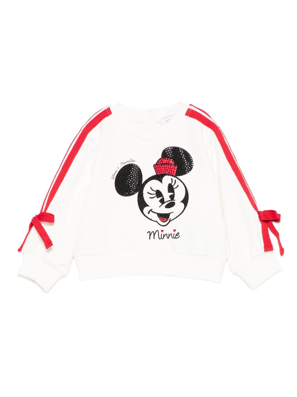 Felpa per neonata Monnalisa bianca con Minnie Mouse 39F620 6004 0001 MONNALISA KIDS 