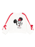 Felpa per neonata Monnalisa bianca con Minnie Mouse 39F620 6004 0001 MONNALISA KIDS 