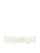 Fascia per neonata Monnalisa bianca con decorazione a fiori 73F007 6207 0001 MONNALISA KIDS 