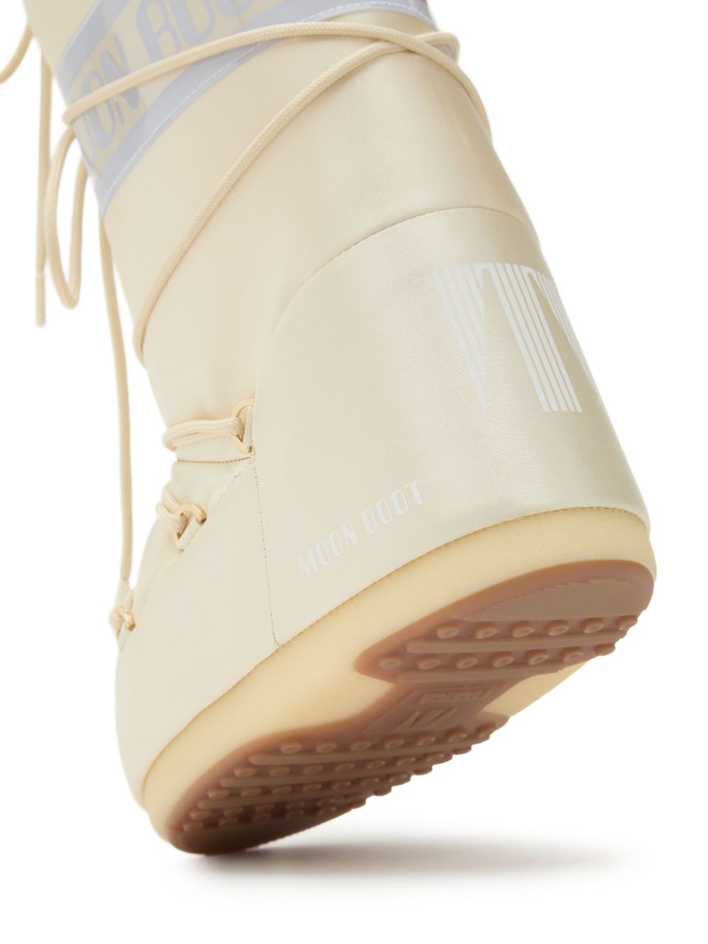 Stivali da neve Icon per bambini Moon Boot Kids bianchi con fascia con logo 80D1403060 L020 MOON BOOT KIDS 