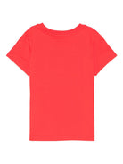 T-shirt per bambina Moschino Kids rossa con stampa teddy HCM06KLBA11 50109 MOSCHINO KIDS 