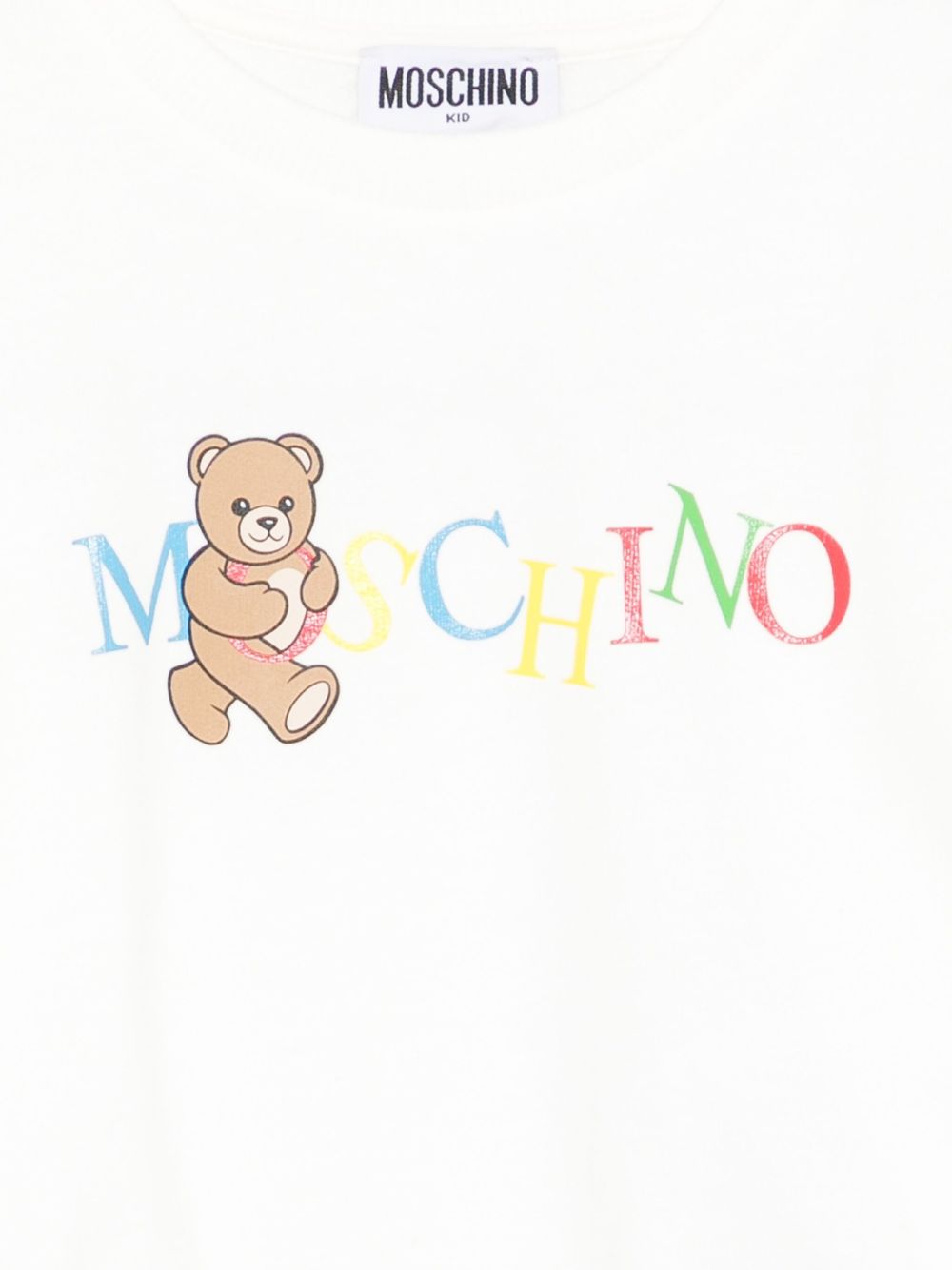 Felpa per bambina Moschino Kids bianca con ruches HDF06DLCA60 10063 MOSCHINO KIDS 