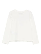 T-shirt per bambina Moschino Kids bianca con motivo Teddy Bear HDO010LBA11 10063 MOSCHINO KIDS 
