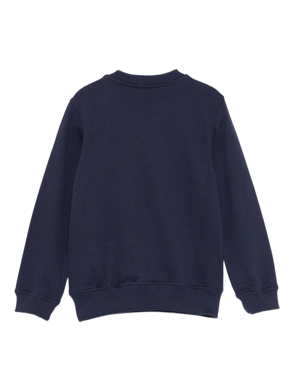 Felpa per bambino Moschino Kids blu con stampa grafica HQF08VLCA14 40016 MOSCHINO KIDS 