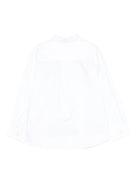 Camicia per bambino Moschino Kids bianco con ricamo Teddy HUC01NLNE06 10101 MOSCHINO KIDS 