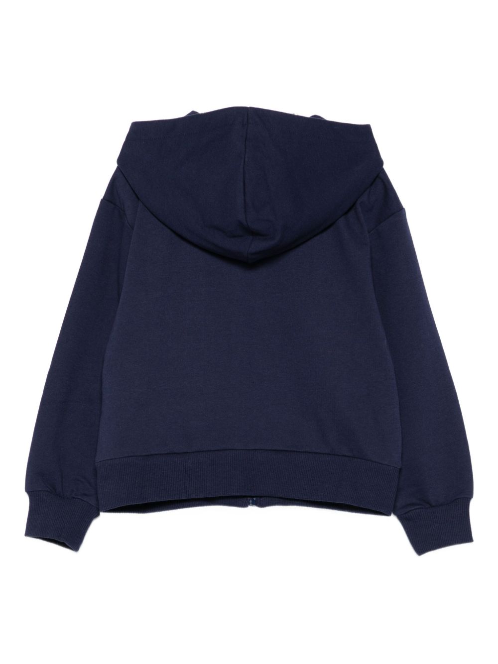Felpa per bambini Moschino Kids blu con chiusura con zip HUF09ELCA40 40016 MOSCHINO KIDS 