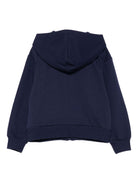 Felpa per bambini Moschino Kids blu con chiusura con zip HUF09ELCA40 40016 MOSCHINO KIDS 