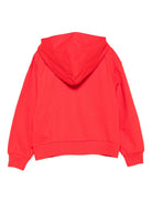 Felpa per bambini Moschino Kids rosso con chiusura con zip HUF09ELCA40 50109 MOSCHINO KIDS 
