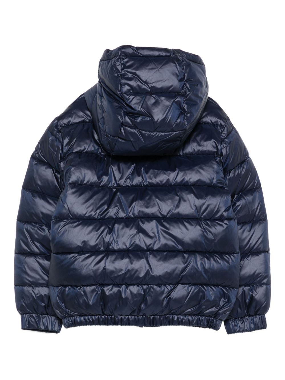 Piumino per bambini Moschino Kids blu con dettaglio logo HUS05FL3A32 40016 MOSCHINO KIDS 