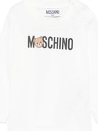 T-shirt per neonati Moschino Kids bianca con stampa Teddy M8O00RLAA36 10063 MOSCHINO KIDS 