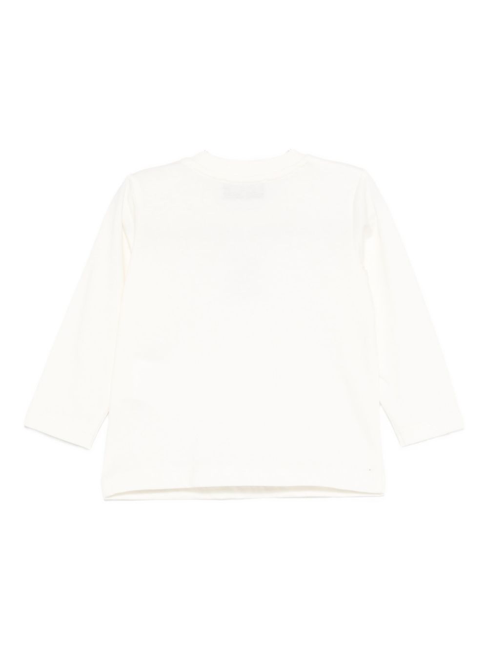 T-shirt per neonati Moschino Kids bianca con ricamo orsetto M9O00RLAA10 10063 MOSCHINO KIDS 