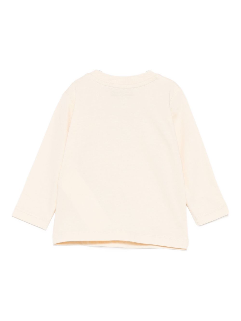 T-shirt per neonati Moschino Kids beige con motivo Teddy Bear ricamato M9O00RLAA10 20404 MOSCHINO KIDS 