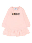 Abito per neonata Moschino Kids rosa con logo Teddy Bear MAV0BKLCA63 50209 MOSCHINO KIDS 