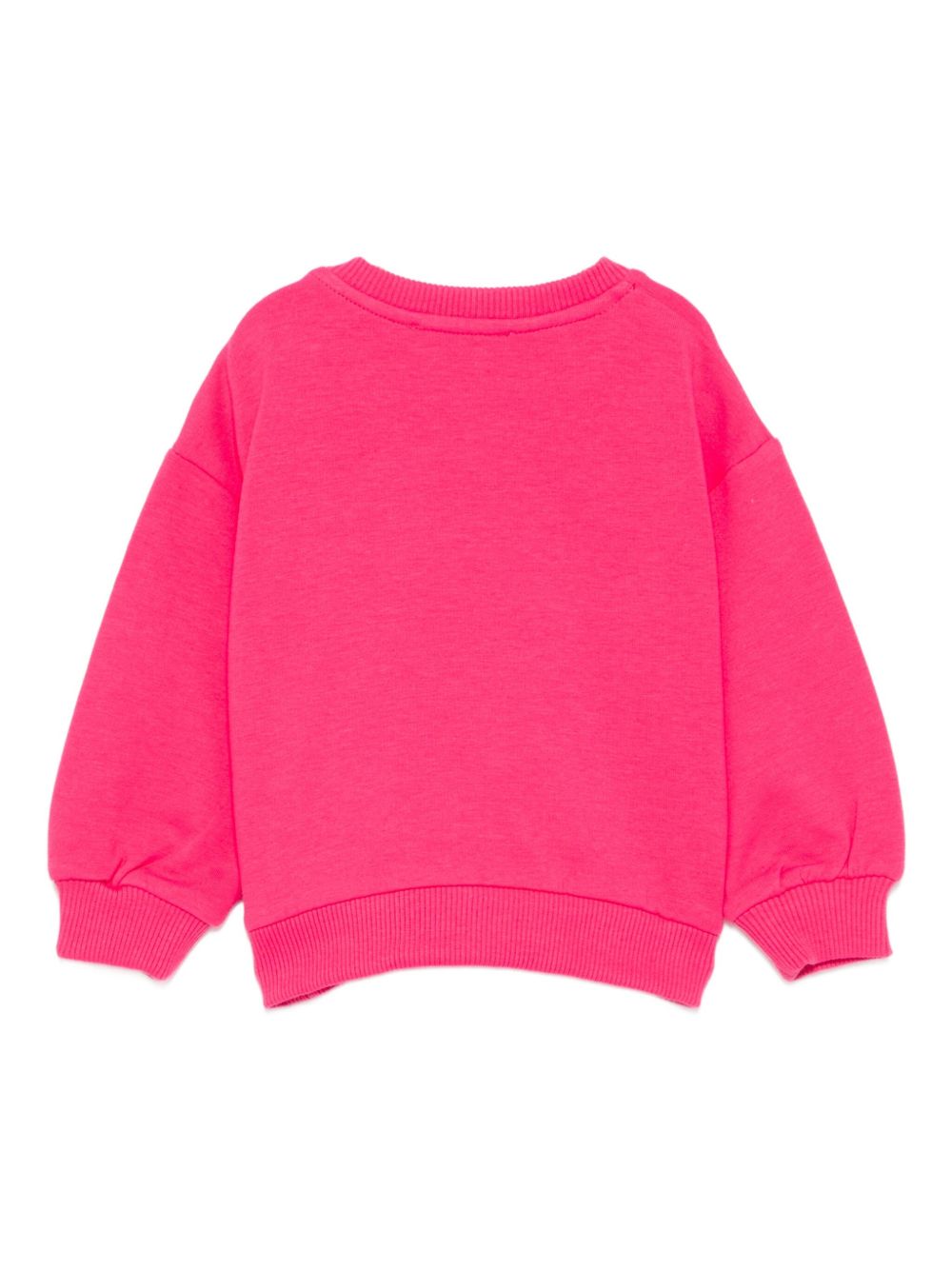 Felpa per neonata Moschino Kids fucsia con stampa orsetto MDF033LCA40 50541 MOSCHINO KIDS 