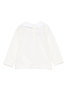T-shirt per neonata Moschino Kids bianco con ricamo orsetto MDO00TLFA01 10063 MOSCHINO KIDS 