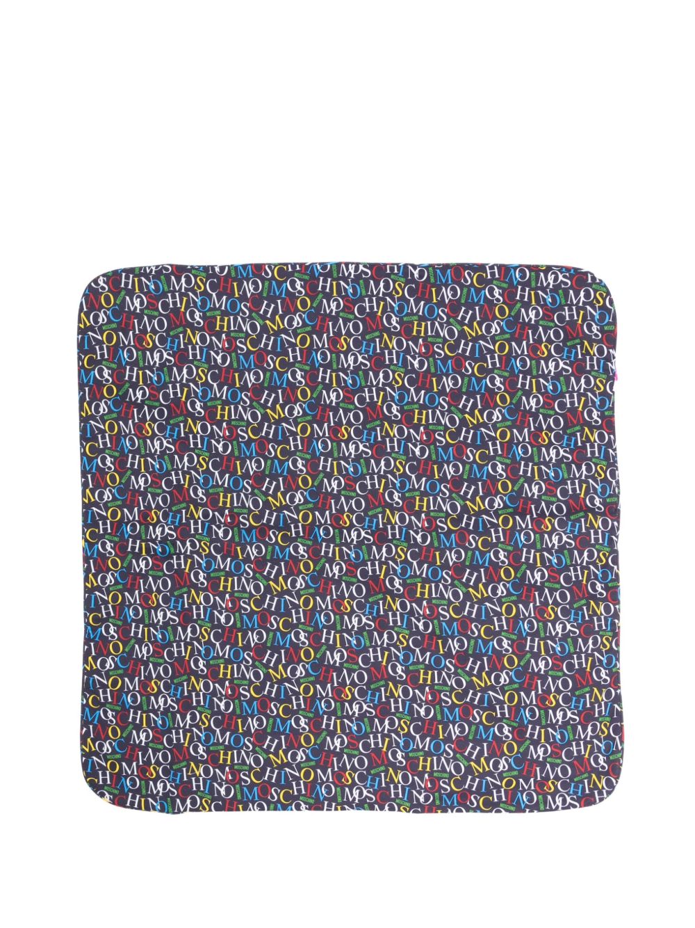 Coperta per neonati Moschino Kids blu con stampa logo all-over MOB00FLCB66 84804 MOSCHINO KIDS 