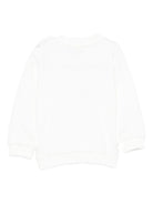 Felpa per neonati Moschino Kids bianco con stampa Teddy natalizio MPF060LCA14 10063 MOSCHINO KIDS 