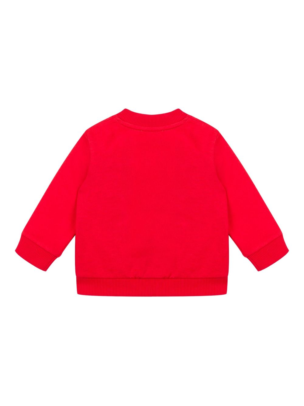 Felpa per neonati Moschino Kids rossa con stampa Teddy Bear MPF060LCA14 50109 MOSCHINO KIDS 