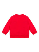 Felpa per neonati Moschino Kids rossa con stampa Teddy Bear MPF060LCA14 50109 MOSCHINO KIDS 
