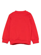 Felpa per neonati Moschino Kids rosso con logo Teddy Bear MQF060LCA40 50109 MOSCHINO KIDS 