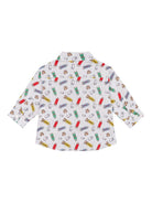 Camicia per neonato Moschino Kids bianco con stampa grafica MUC01HLMB31 84853 MOSCHINO KIDS 