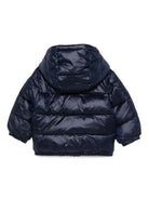 Piumino per neonato Moschino Kids blu con stampa con logo MUS032L3A32 40016 MOSCHINO KIDS 