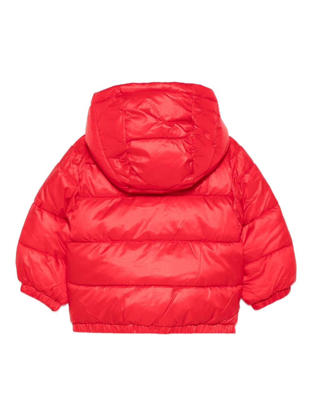 Piumino per neonati Moschino Kids rosso con stampa con logo MUS032L3A32 50109 MOSCHINO KIDS 