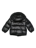 Piumino per neonati Moschino Kids nero con stampa con logo MUS032L3A32 60100 MOSCHINO KIDS 