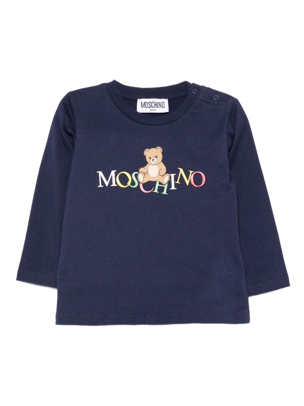 T-shirt per neonato Moschino Kids blu con motivo Teddy MWO00RLAA10 40016 MOSCHINO KIDS 