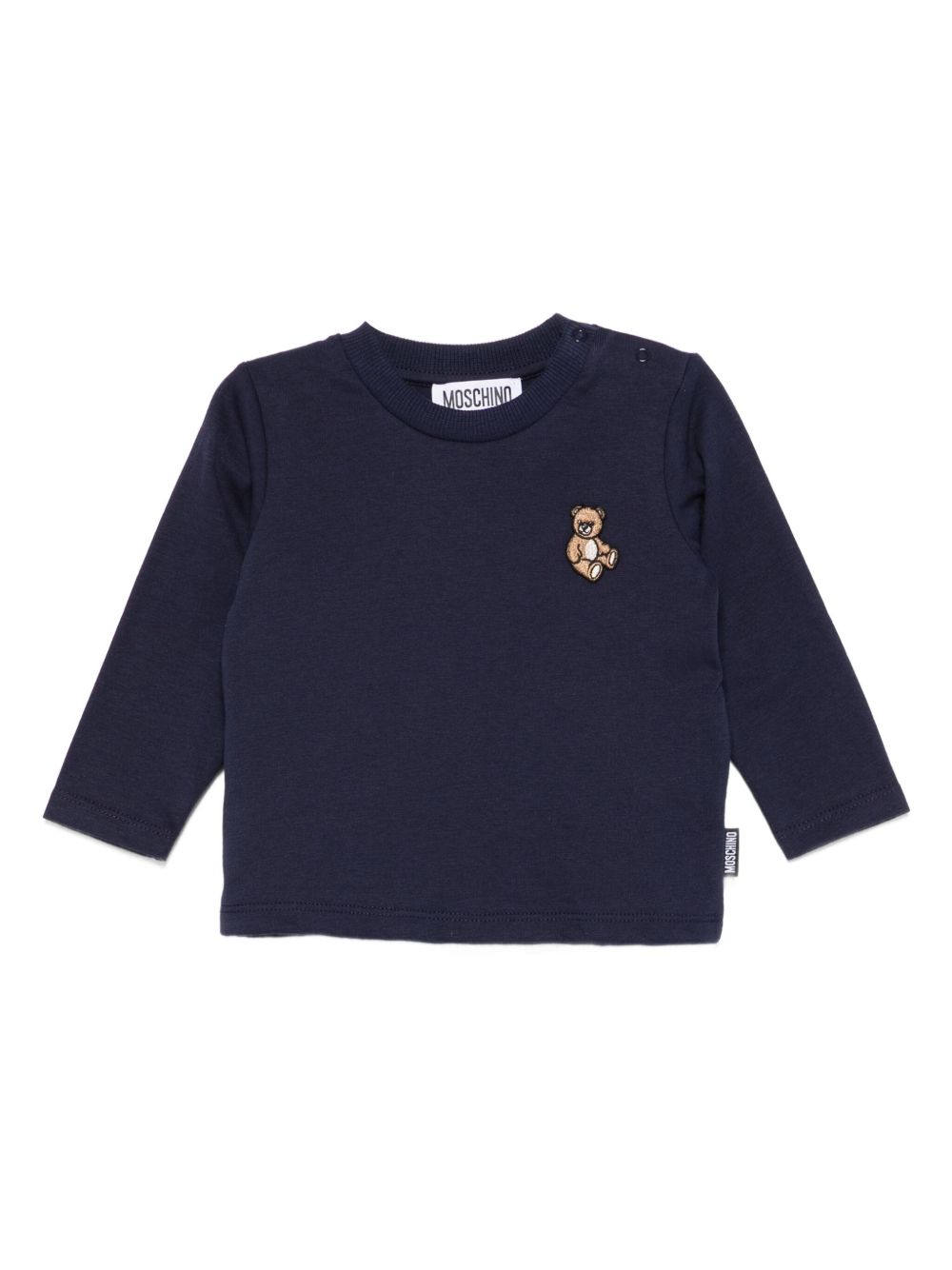 T-shirt per neonati Moschino Kids blu con motivo Teddy Bear MXO00RLAA10 40016 MOSCHINO KIDS 