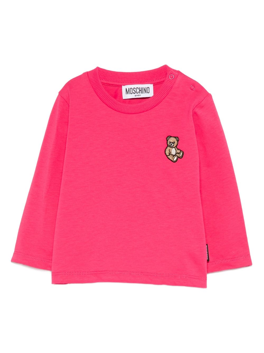 T-shirt per neonata Moschino Kids fucsia con motivo Teddy Bear MXO00RLAA10 50541 MOSCHINO KIDS 