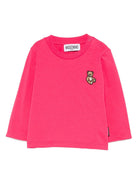 T-shirt per neonata Moschino Kids fucsia con motivo Teddy Bear MXO00RLAA10 50541 MOSCHINO KIDS 
