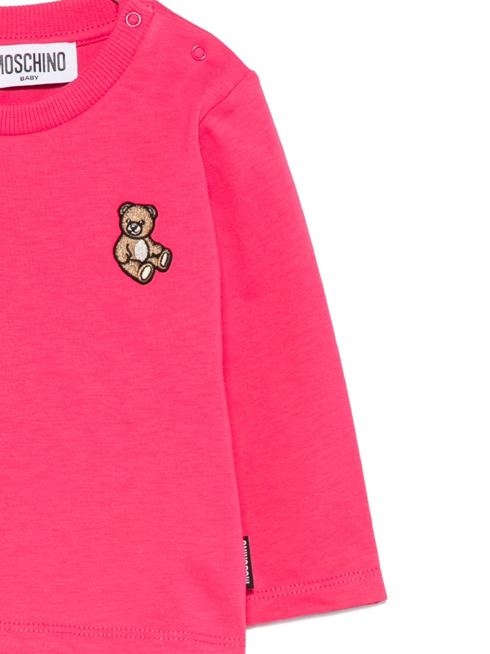 T-shirt per neonata Moschino Kids fucsia con motivo Teddy Bear MXO00RLAA10 50541 MOSCHINO KIDS 