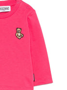 T-shirt per neonata Moschino Kids fucsia con motivo Teddy Bear MXO00RLAA10 50541 MOSCHINO KIDS 