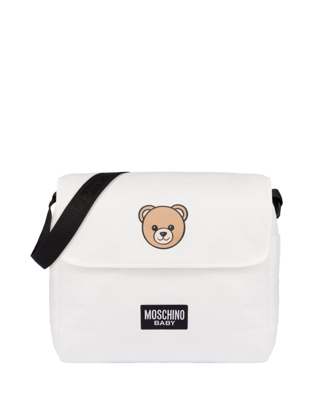 Borsa fasciatoio per neonati Moschino Kids bianca con stampa Teddy Bear MXX03DLCA40 10063 MOSCHINO KIDS 